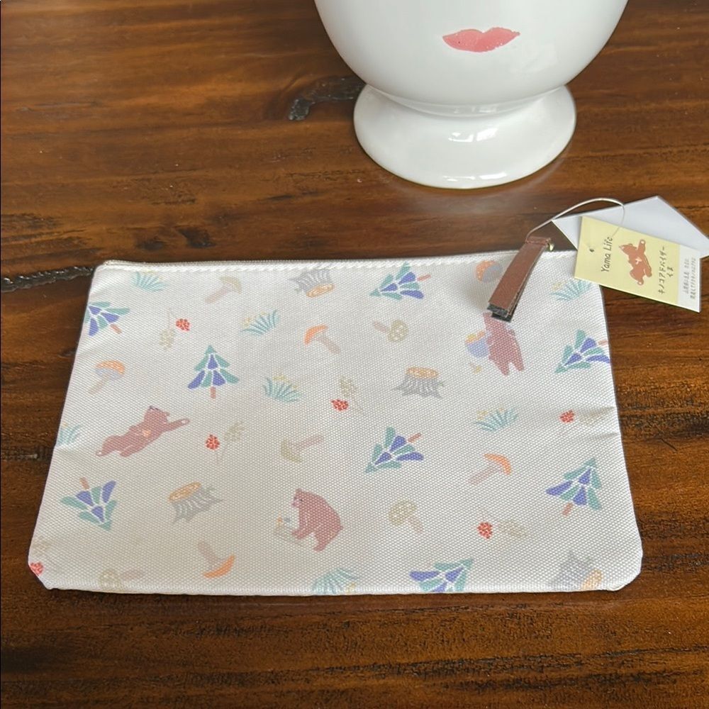 Kids Animal Print Pouch - White